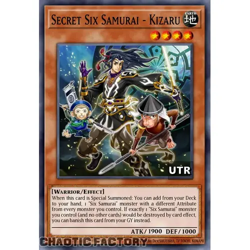 RA03-EN017 Secret Six Samurai - Kizaru Ultimate Rare 1st Edition NM