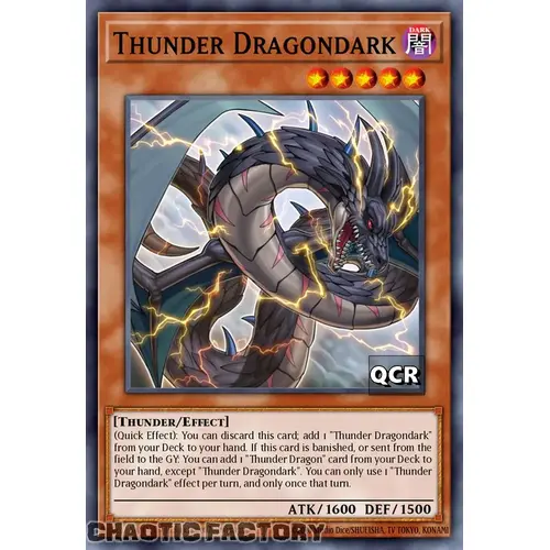 RA03-EN018 Thunder Dragondark Quarter Century Secret Rare 1st Edition NM