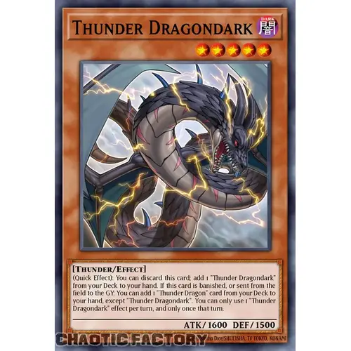 RA03-EN018 Thunder Dragondark Super Rare 1st Edition NM