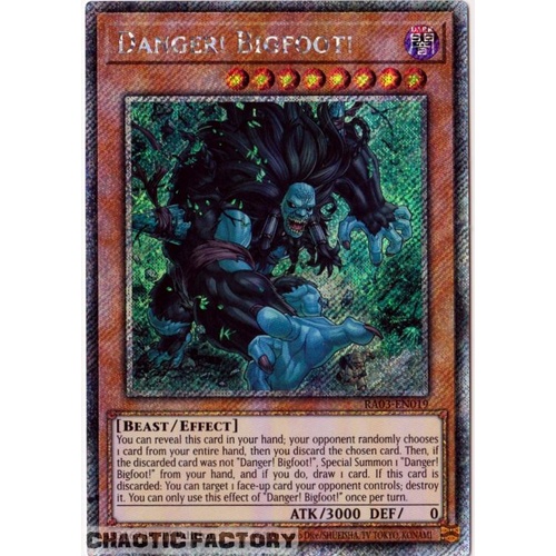 RA03-EN019 Danger! Bigfoot! Platinum Secret Rare 1st Edition NM