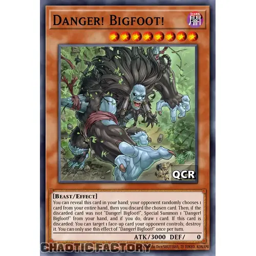 RA03-EN019 Danger! Bigfoot! Quarter Century Secret Rare 1st Edition NM