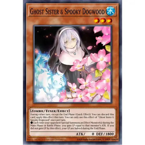 RA03-EN020 Ghost Sister & Spooky Dogwood (alternate artwork) Platinum Secret Rare 1st Edition NM