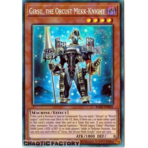 RA03-EN026 Girsu, the Orcust Mekk-Knight Collector's Rare 1st Edition NM