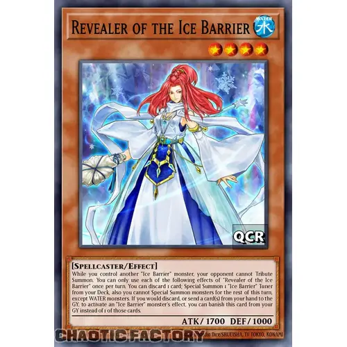 RA03-EN028 Revealer of the Ice Barrier Quarter Century Secret Rare 1st Edition NM