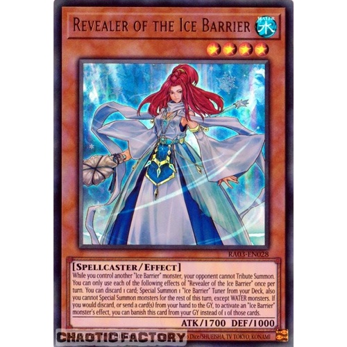 RA03-EN028 Revealer of the Ice Barrier Ultra Rare 1st Edition NM