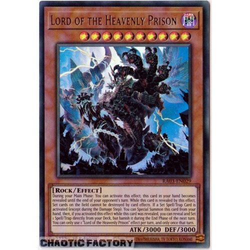 RA03-EN029 Lord of the Heavenly Prison Ultra Rare 1st Edition NM