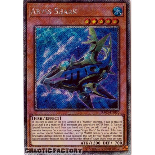 RA03-EN030 Abyss Shark Platinum Secret Rare 1st Edition NM