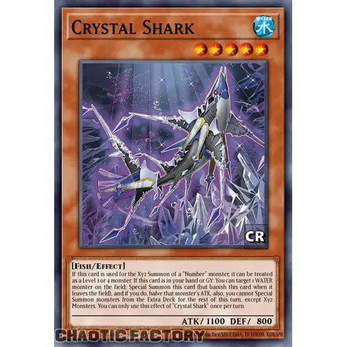 RA03-EN031 Crystal Shark Collector's Rare 1st Edition NM