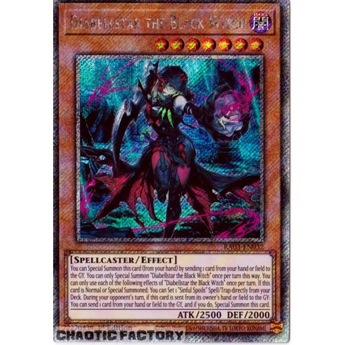 RA03-EN032 Diabellstar the Black Witch Platinum Secret Rare 1st Edition NM