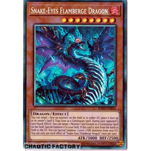 RA03-EN033 Snake-Eyes Flamberge Dragon Collector's Rare 1st Edition NM