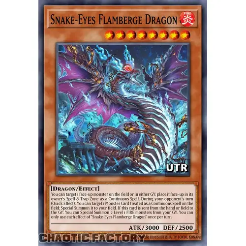 RA03-EN033 Snake-Eyes Flamberge Dragon Ultimate Rare 1st Edition NM