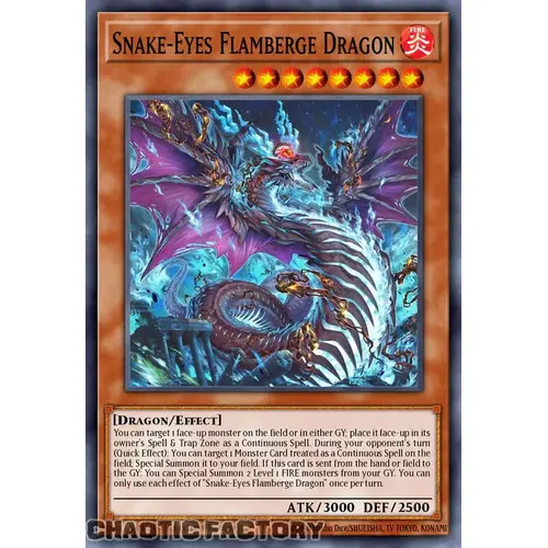 RA03-EN033 Snake-Eyes Flamberge Dragon Super Rare 1st Edition NM