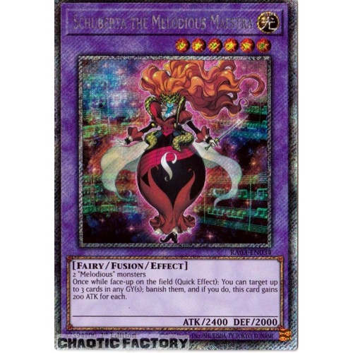 RA03-EN034 Schuberta the Melodious Maestra Platinum Secret Rare 1st Edition NM