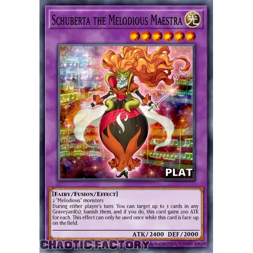 RA03-EN034 Schuberta the Melodious Maestra Platinum Secret Rare 1st Edition NM