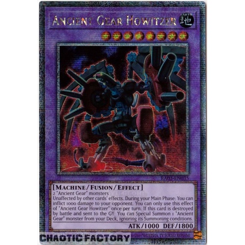 RA03-EN035 Ancient Gear Howitzer Quarter Century Secret Rare 1st Edition NM