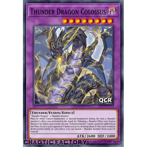 RA03-EN036 Thunder Dragon Colossus Quarter Century Secret Rare 1st Edition NM