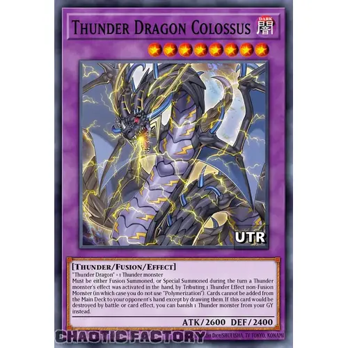 RA03-EN036 Thunder Dragon Colossus Ultimate Rare 1st Edition NM