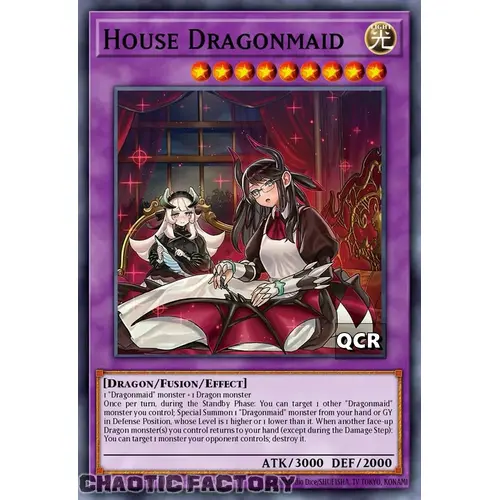 RA03-EN037 House Dragonmaid Alternate Art Quarter Century Secret Rare 1st Edition NM