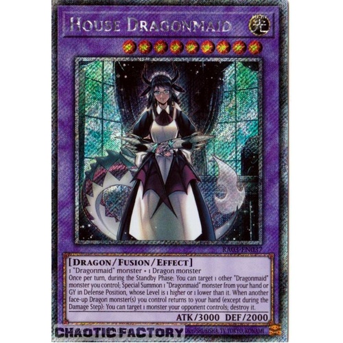 RA03-EN037 House Dragonmaid Platinum Secret Rare 1st Edition NM