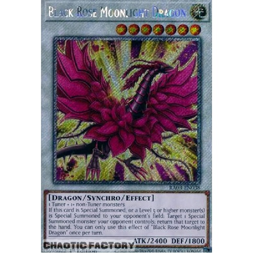 RA03-EN038 Black Rose Moonlight Dragon Platinum Secret Rare 1st Edition NM