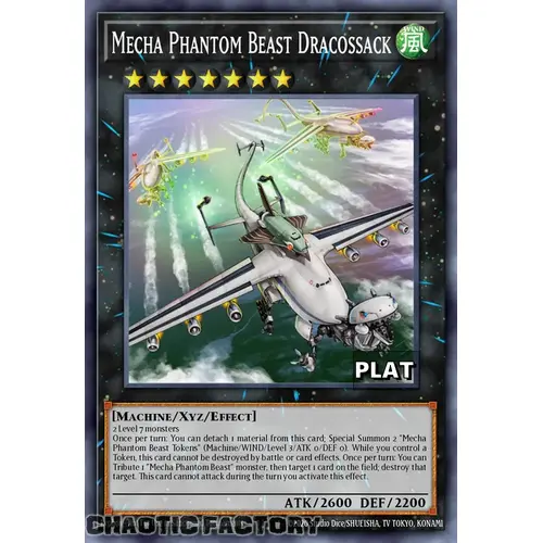 RA03-EN039 Mecha Phantom Beast Dracossack Platinum Secret Rare 1st Edition NM