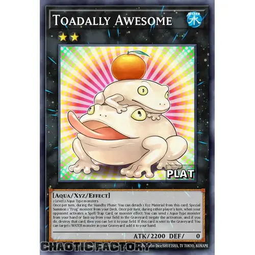 RA03-EN040 Toadally Awesome Platinum Secret Rare 1st Edition NM