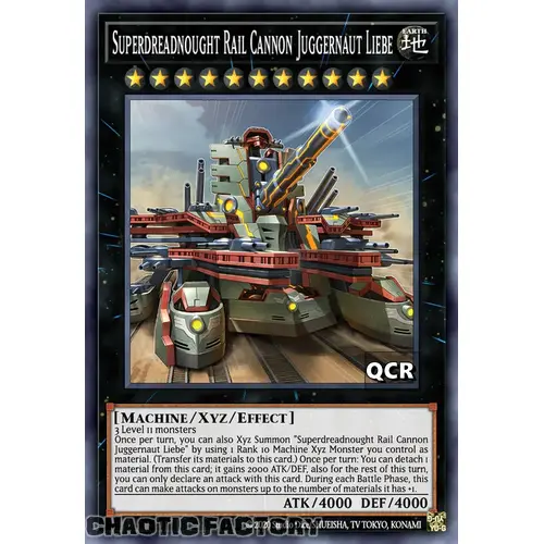 RA03-EN041 Superdreadnought Rail Cannon Juggernaut Liebe ALT ART Quarter Century Secret Rare 1st Edition NM