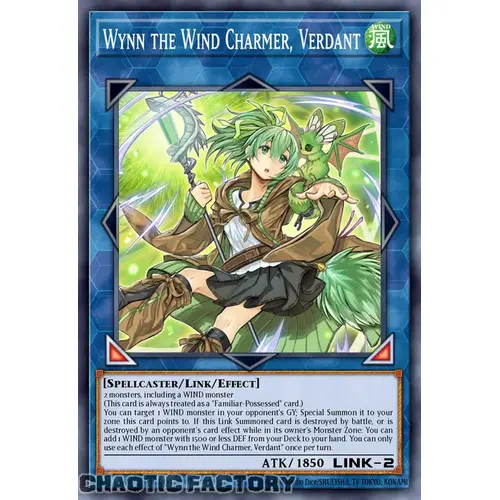 RA03-EN045 Wynn the Wind Charmer, Verdant Super Rare 1st Edition NM