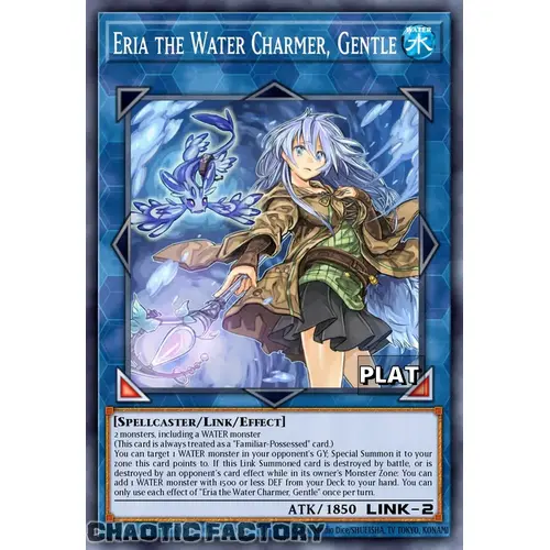 RA03-EN047 Eria the Water Charmer, Gentle Platinum Secret Rare 1st Edition NM