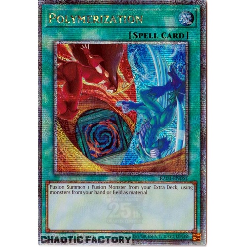 RA03-EN051 Polymerization (alternate artwork) Quarter Century Secret Rare 1st Edition NM