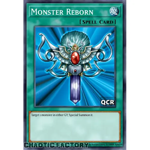 RA03-EN052 Monster Reborn Quarter Century Secret Rare 1st Edition NM