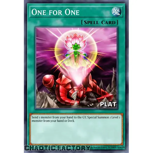 RA03-EN056 One for One Platinum Secret Rare 1st Edition NM