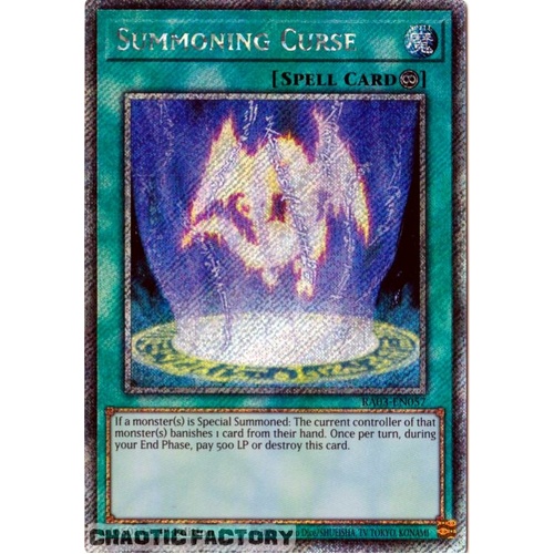 RA03-EN057 Summoning Curse Platinum Secret Rare 1st Edition NM