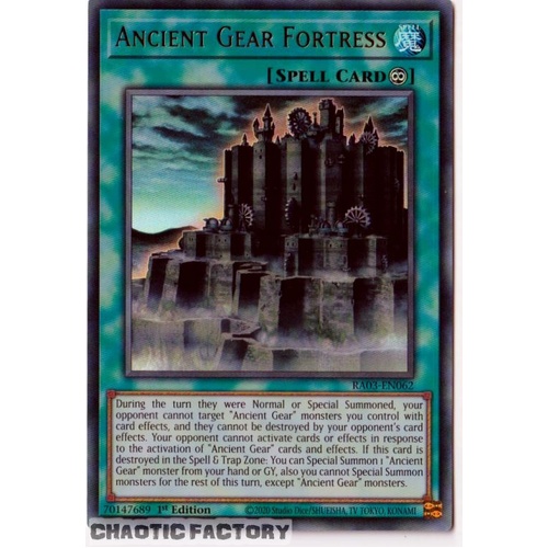 RA03-EN062 Ancient Gear Fortress Ultra Rare 1st Edition NM