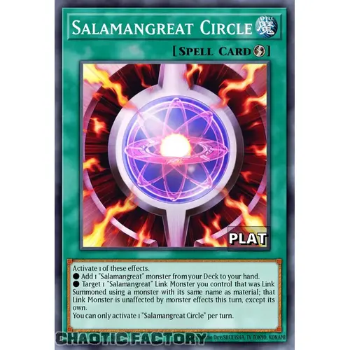 RA03-EN066 Salamangreat Circle Platinum Secret Rare 1st Edition NM