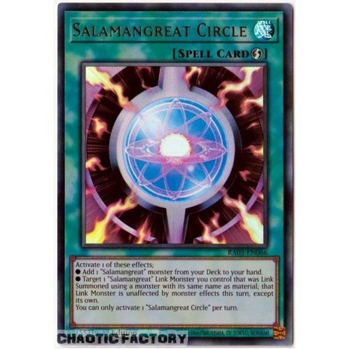 RA03-EN066 Salamangreat Circle Ultra Rare 1st Edition NM