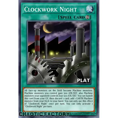 RA03-EN071 Clockwork Night Platinum Secret Rare 1st Edition NM