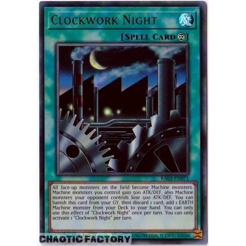 RA03-EN071 Clockwork Night Ultra Rare 1st Edition NM