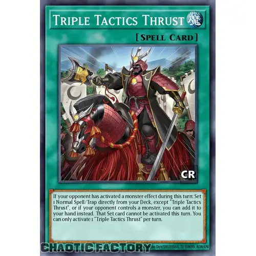 RA03-EN072 Triple Tactics Thrust Collector's Rare 1st Edition NM