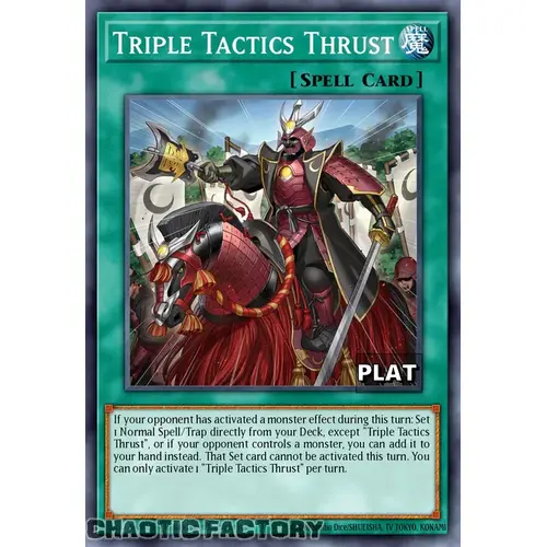 RA03-EN072 Triple Tactics Thrust Platinum Secret Rare 1st Edition NM