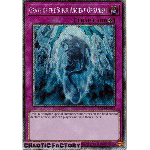 RA03-EN077 Grave of the Super Ancient Organism Platinum Secret Rare 1st Edition NM