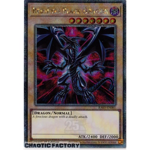 RA03-EN081 Red-Eyes Black Dragon Quarter Century Secret Rare 1st Edition NM