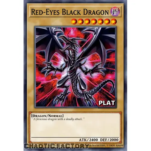 RA03-EN081 Red-Eyes Black Dragon Platinum Secret Rare 1st Edition NM