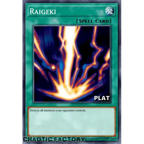 RA03-EN083 Raigeki Platinum Secret Rare 1st Edition NM