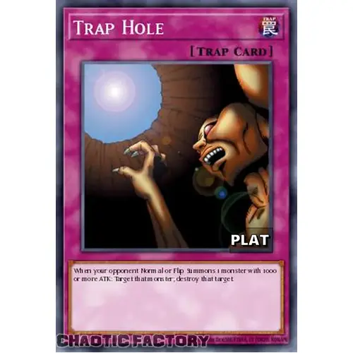 RA03-EN085 Trap Hole Platinum Secret Rare 1st Edition NM