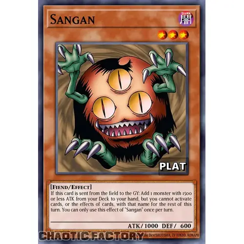 RA03-EN089 Sangan Platinum Secret Rare 1st Edition NM