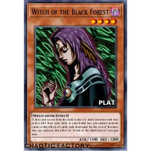 RA03-EN091 Witch of The Black Forest Platinum Secret Rare 1st Edition NM