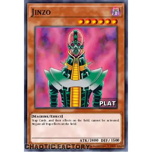 RA03-EN099 JINZO Platinum Secret Rare 1st Edition NM