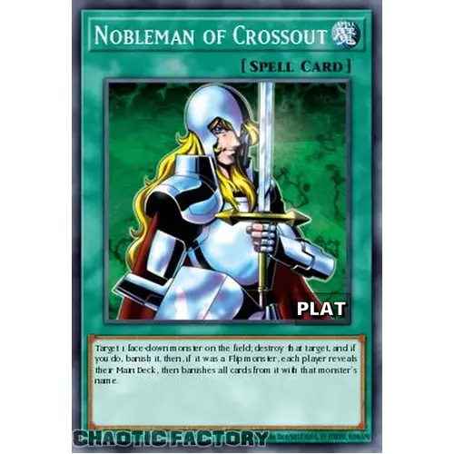 RA03-EN102 Nobleman of Crossout Platinum Secret Rare 1st Edition NM