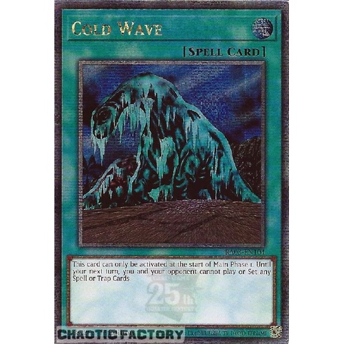 RA03-EN104 Cold Wave Quarter Century Secret Rare 1st Edition NM